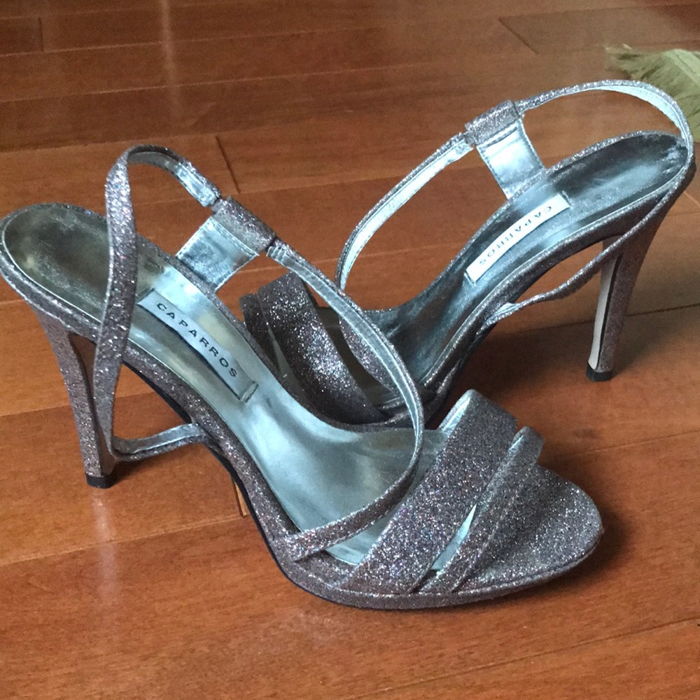 Multi colored sparkles heel